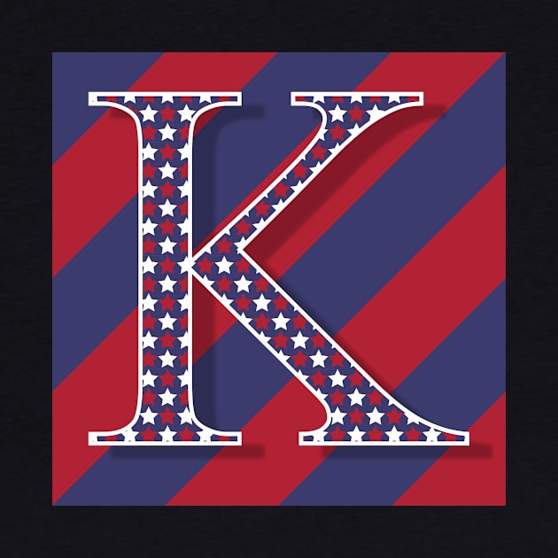 Old Glory Letter K by ArtticArlo